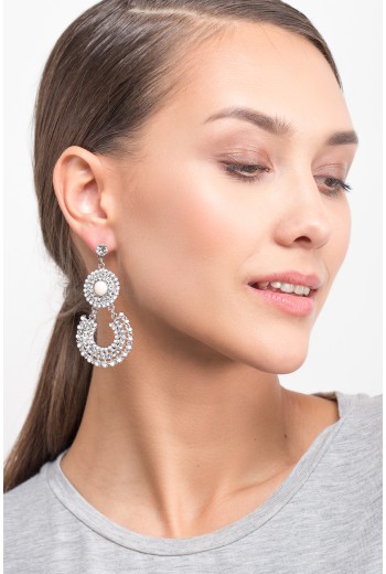 Crystal dotted earrings
