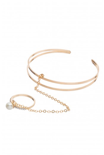 Pearl ring bracelet
